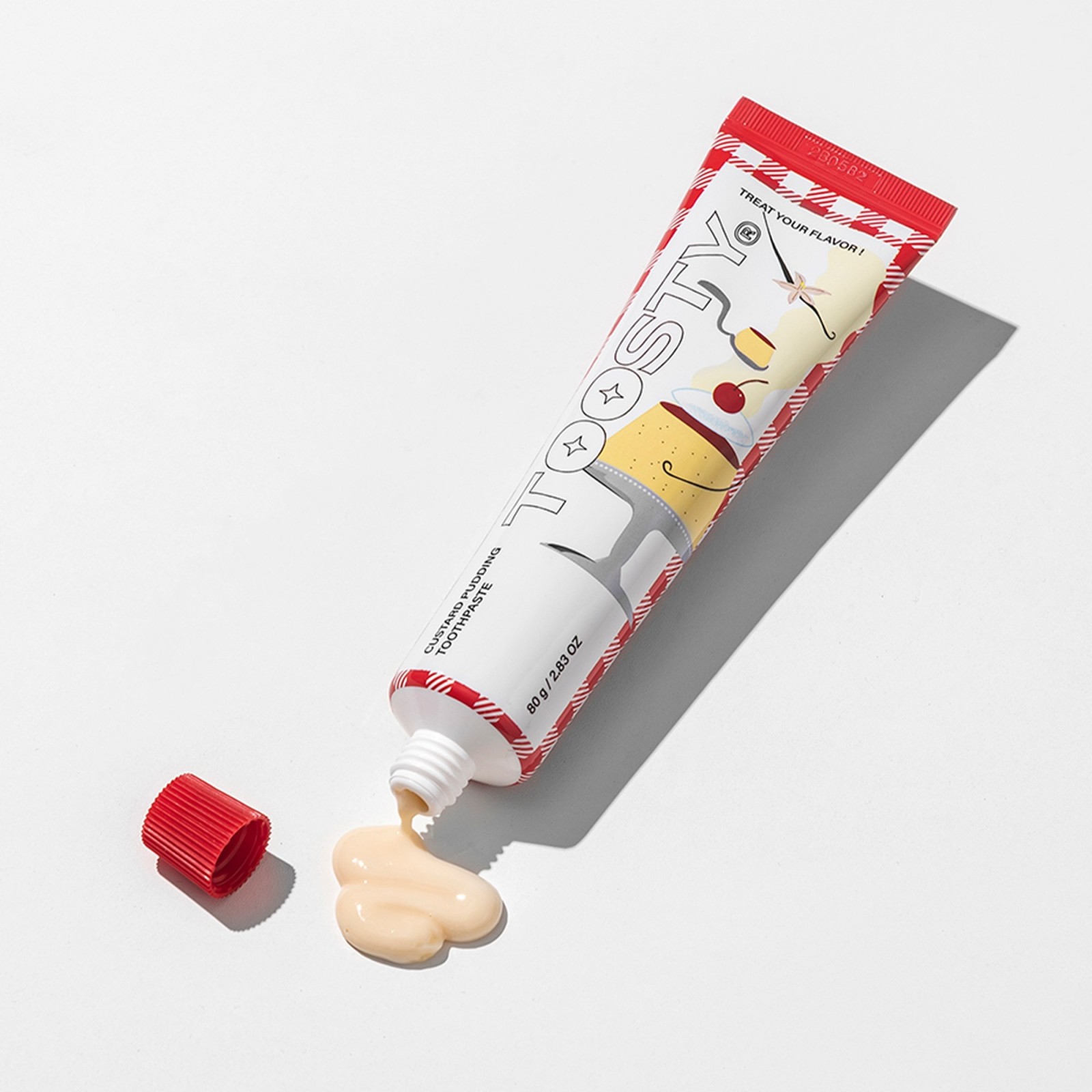 Korean Custard Pudding Fluoride Toothpaste - Available in 80g and 50g - Toosty | MiiN Cosmetics