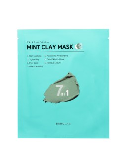 Sheet mask with purifying clay and mint extract - Barulab | MiiN Cosmetics