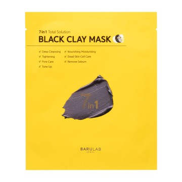 Purifying black clay sheet mask to remove blackheads - Barulab | MiiN Cosmetics