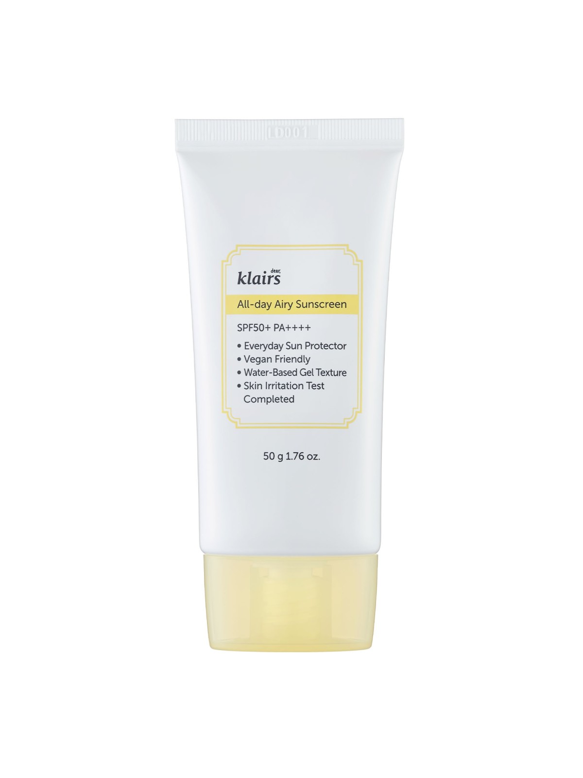 Face sunscreen SPF50+ PA++++ Invisible - Klairs | MiiN Cosmetics