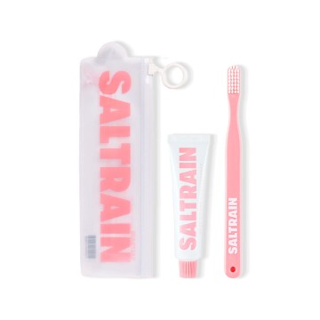 Travel Dental Kit Pink · Saltrain | MiiN Cosmetics